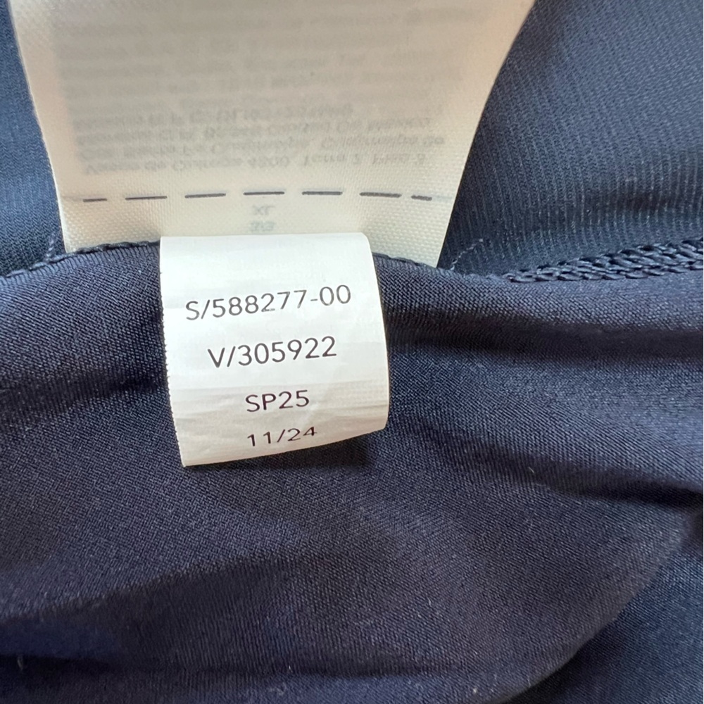 Athleta Match Point Pleated Sleeveless High Neck Tennis Dress in Navy Blue, XL - Picture 9 of 10
